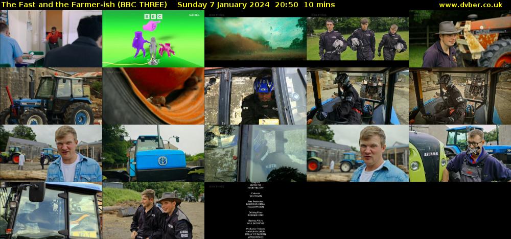 The Fast and the Farmer-ish (BBC THREE) Sunday 7 January 2024 20:50 - 21:00