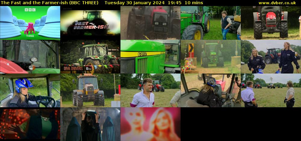 The Fast and the Farmer-ish (BBC THREE) Tuesday 30 January 2024 19:45 - 19:55
