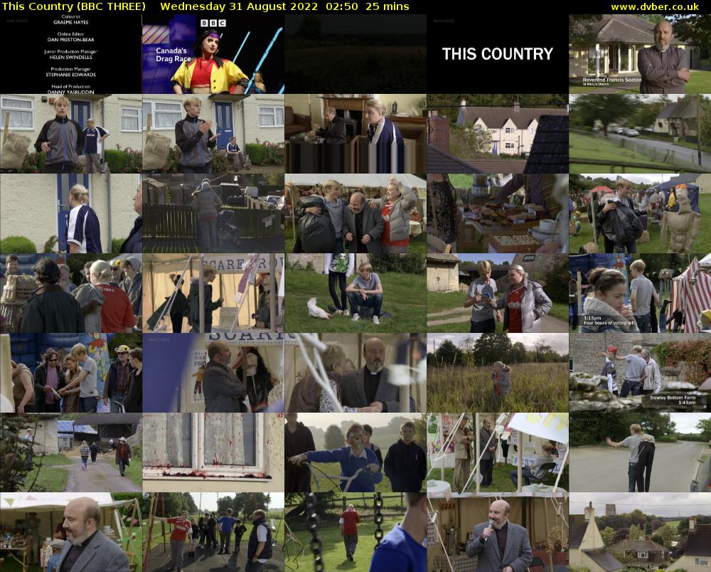 This Country (BBC THREE) Wednesday 31 August 2022 02:50 - 03:15