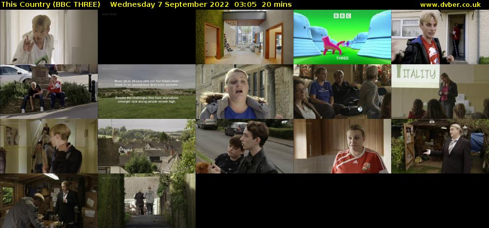 This Country (BBC THREE) Wednesday 7 September 2022 03:05 - 03:25