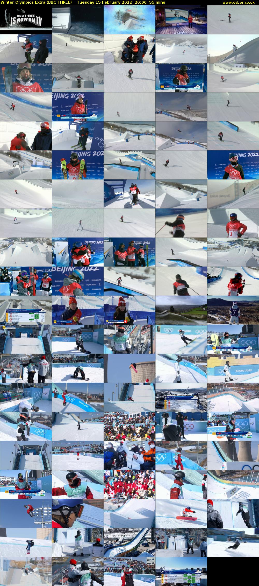 Winter Olympics Extra (BBC THREE) Tuesday 15 February 2022 20:00 - 20:55