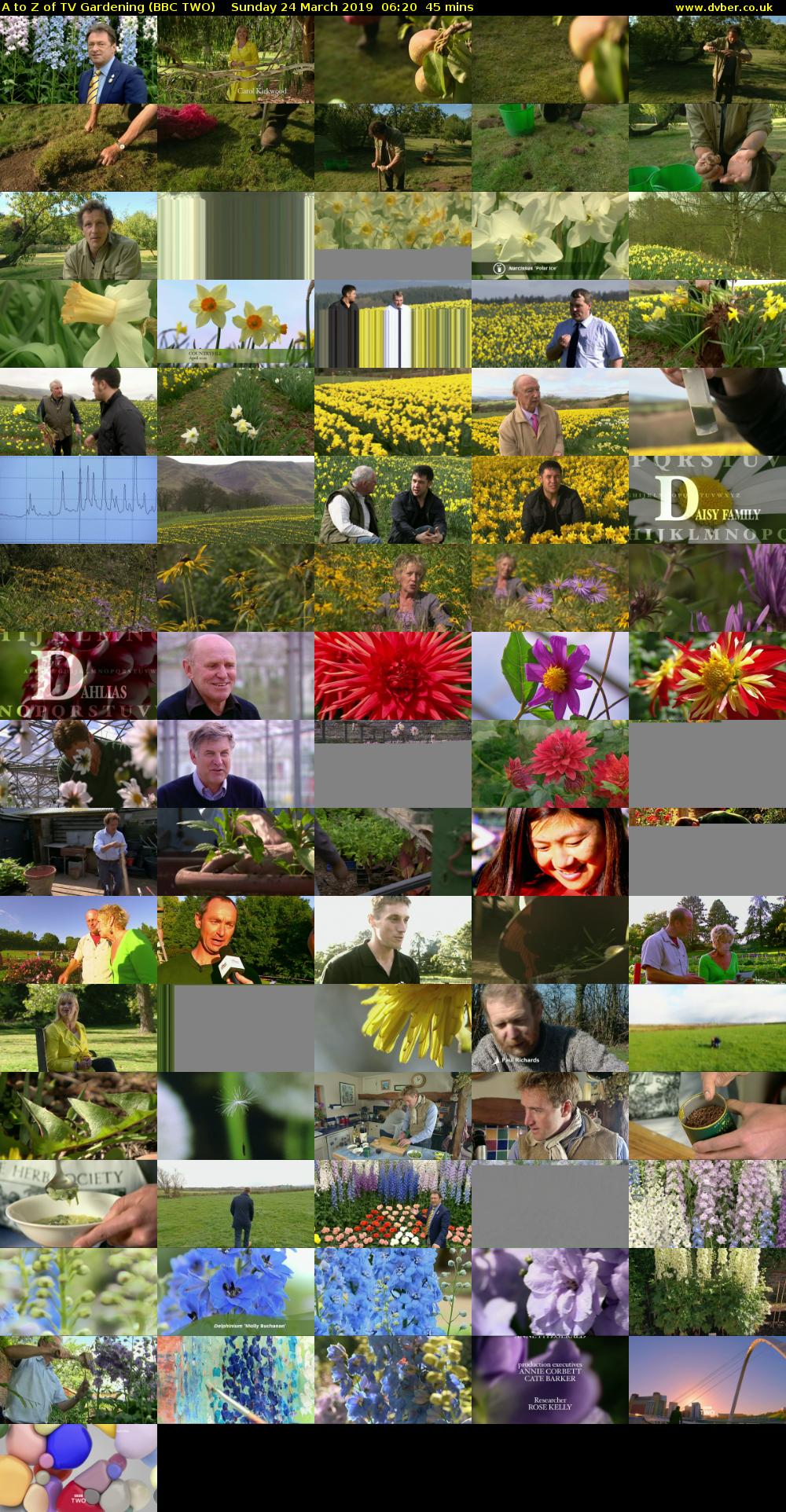 A to Z of TV Gardening (BBC TWO) Sunday 24 March 2019 06:20 - 07:05