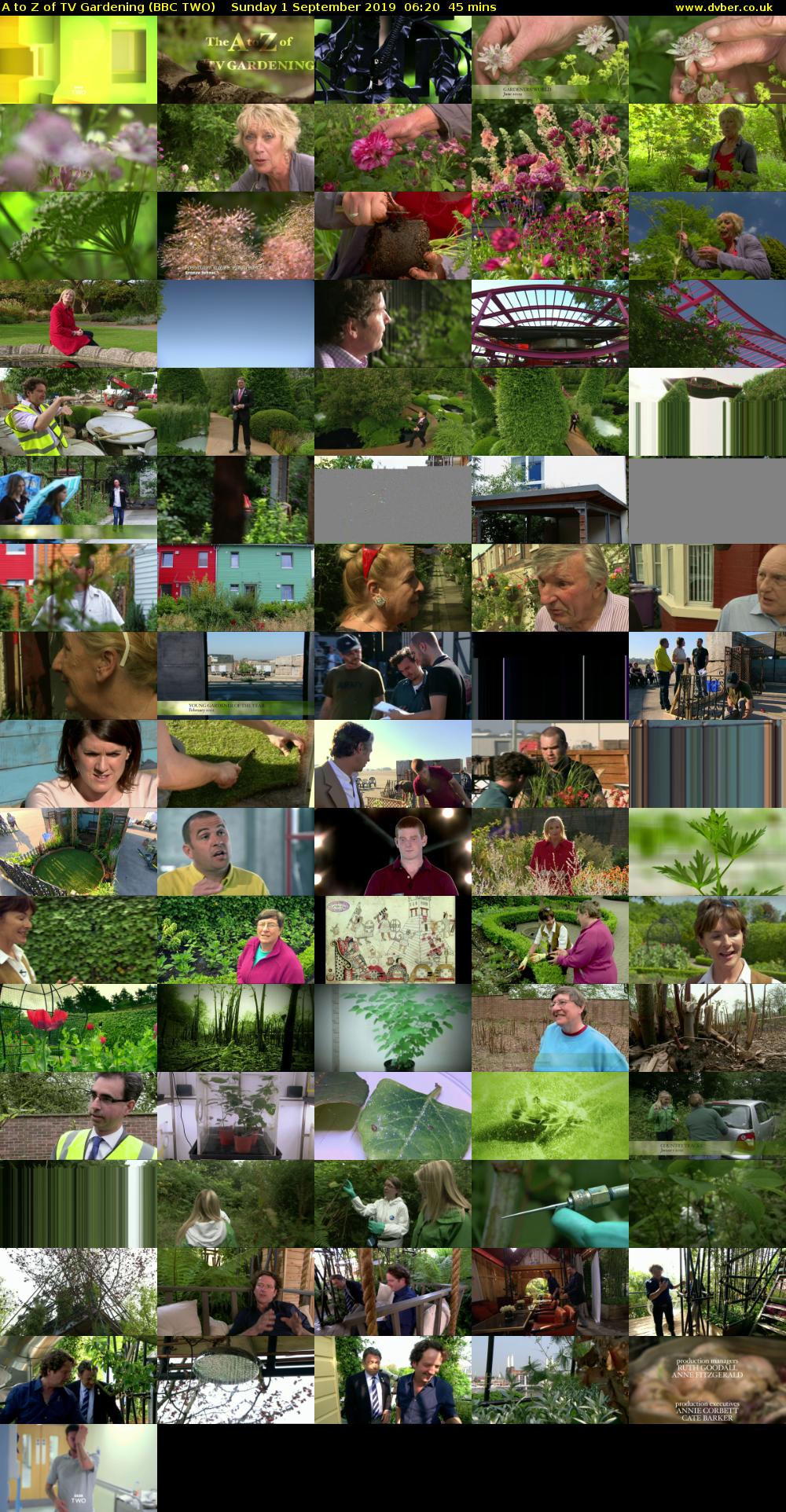 A to Z of TV Gardening (BBC TWO) Sunday 1 September 2019 06:20 - 07:05