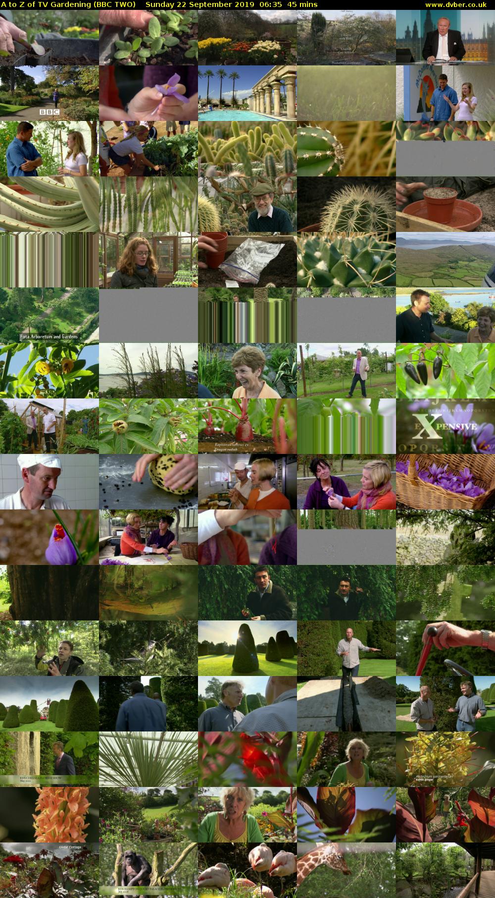 A to Z of TV Gardening (BBC TWO) Sunday 22 September 2019 06:35 - 07:20