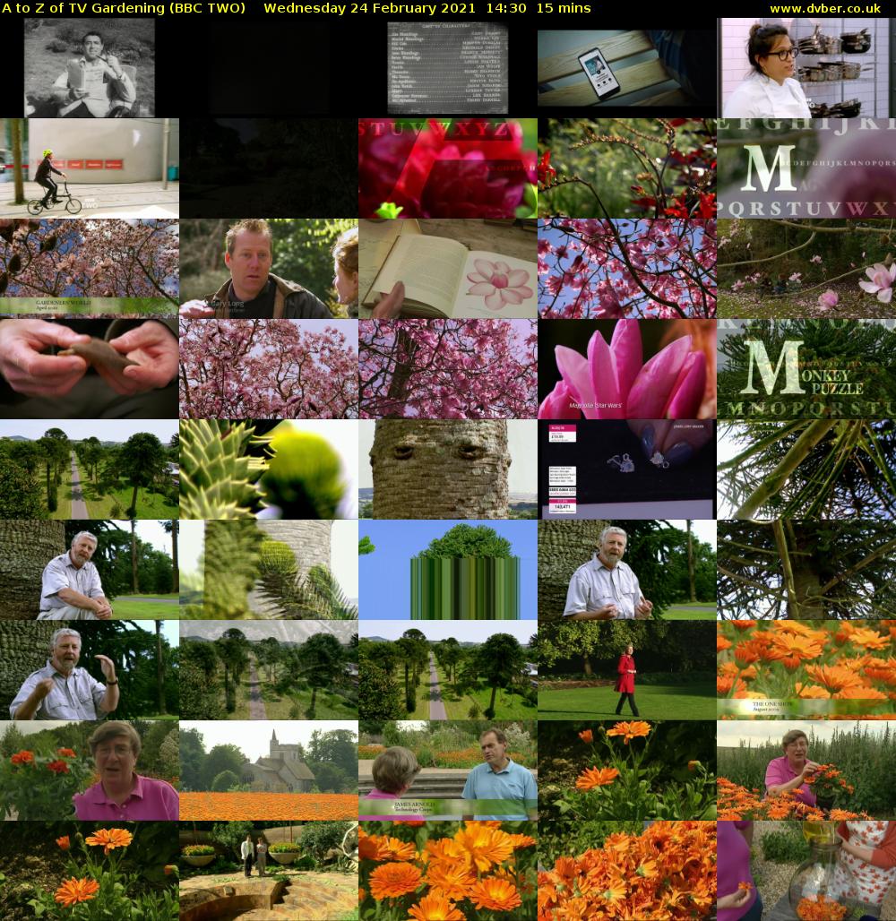 A to Z of TV Gardening (BBC TWO) Wednesday 24 February 2021 14:30 - 14:45