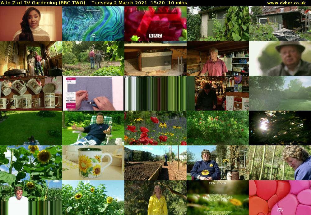 A to Z of TV Gardening (BBC TWO) Tuesday 2 March 2021 15:20 - 15:30