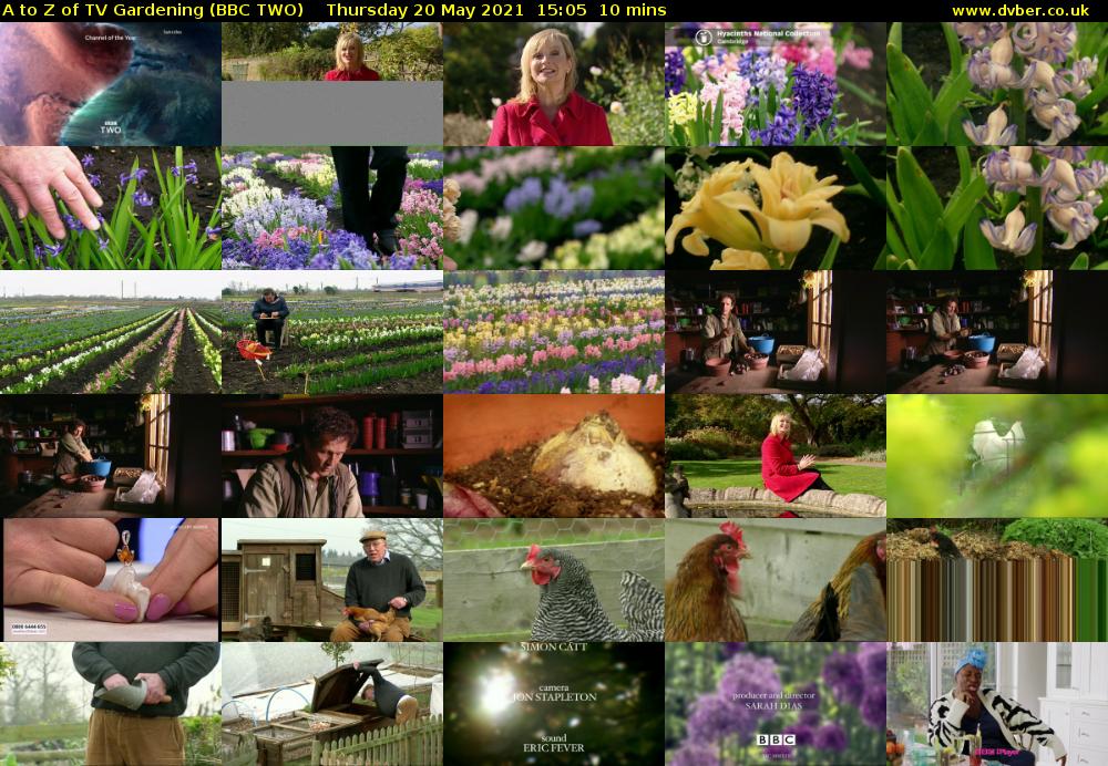 A to Z of TV Gardening (BBC TWO) Thursday 20 May 2021 15:05 - 15:15