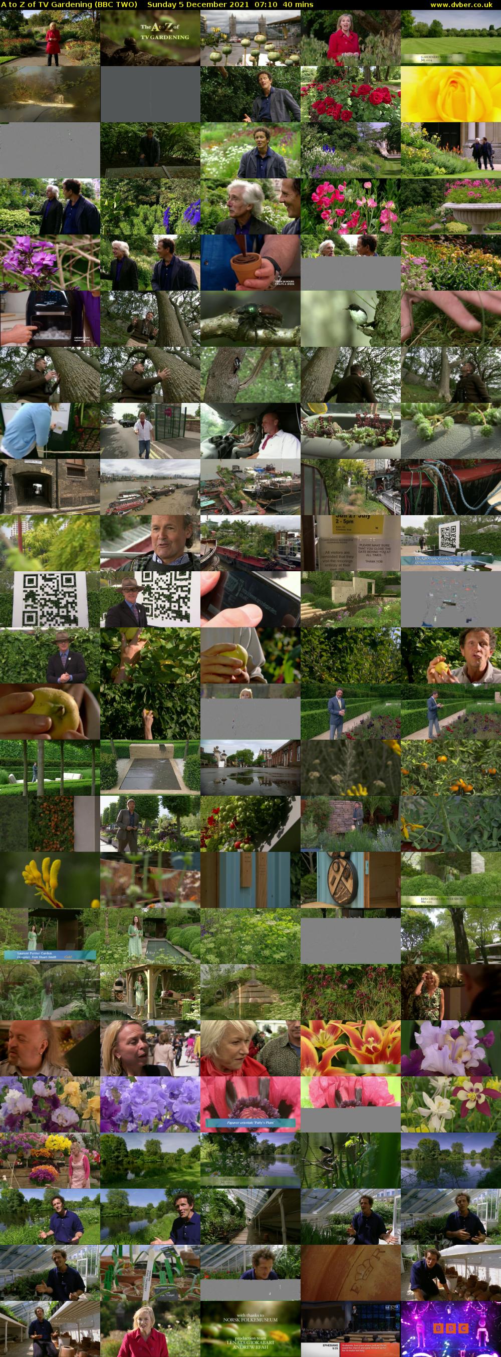 A to Z of TV Gardening (BBC TWO) Sunday 5 December 2021 07:10 - 07:50