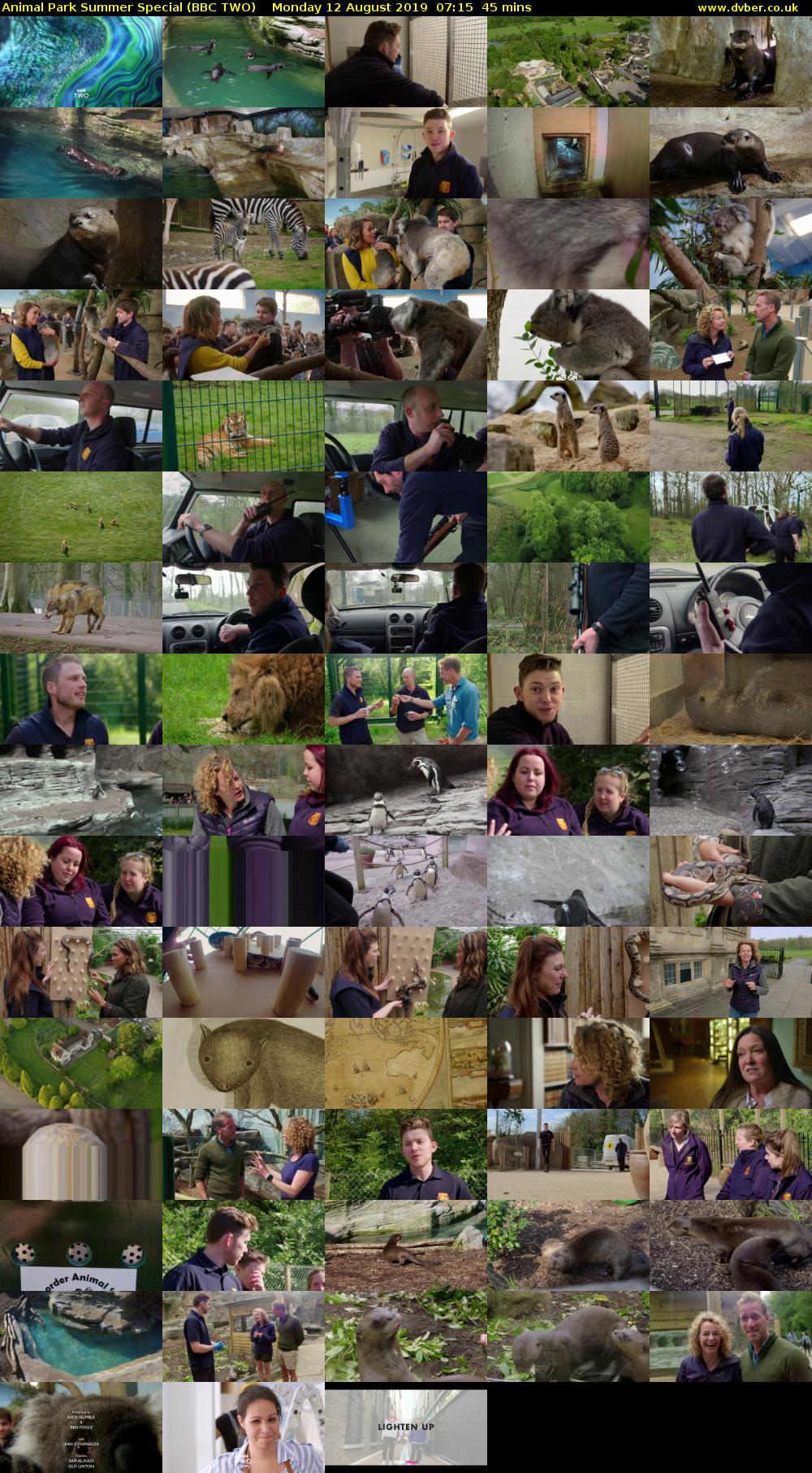Animal Park Summer Special (BBC TWO) Monday 12 August 2019 07:15 - 08:00