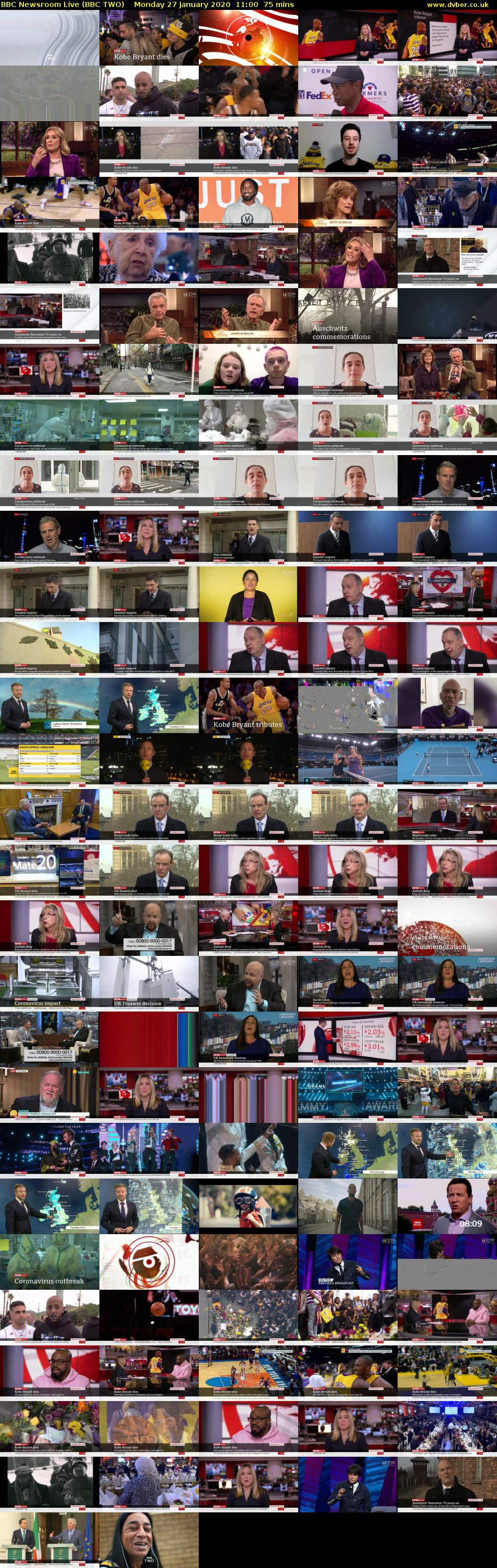BBC Newsroom Live (BBC TWO) Monday 27 January 2020 11:00 - 12:15