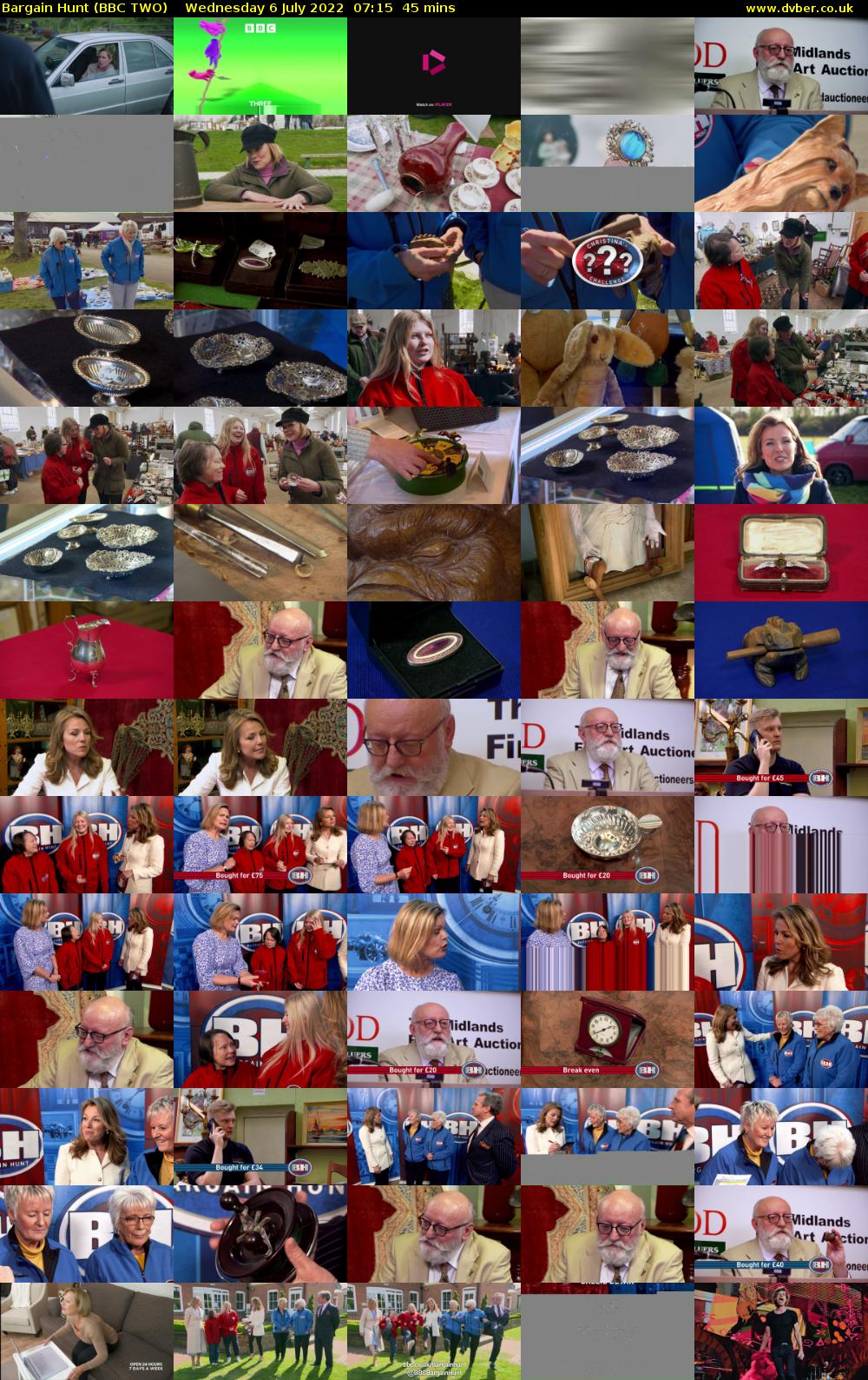 Bargain Hunt (BBC TWO) Wednesday 6 July 2022 07:15 - 08:00
