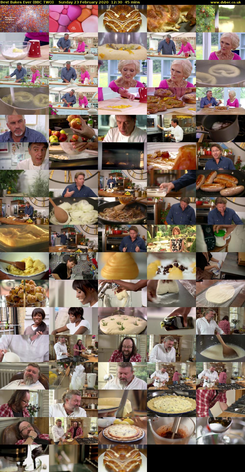 Best Bakes Ever (BBC TWO) Sunday 23 February 2020 12:30 - 13:15