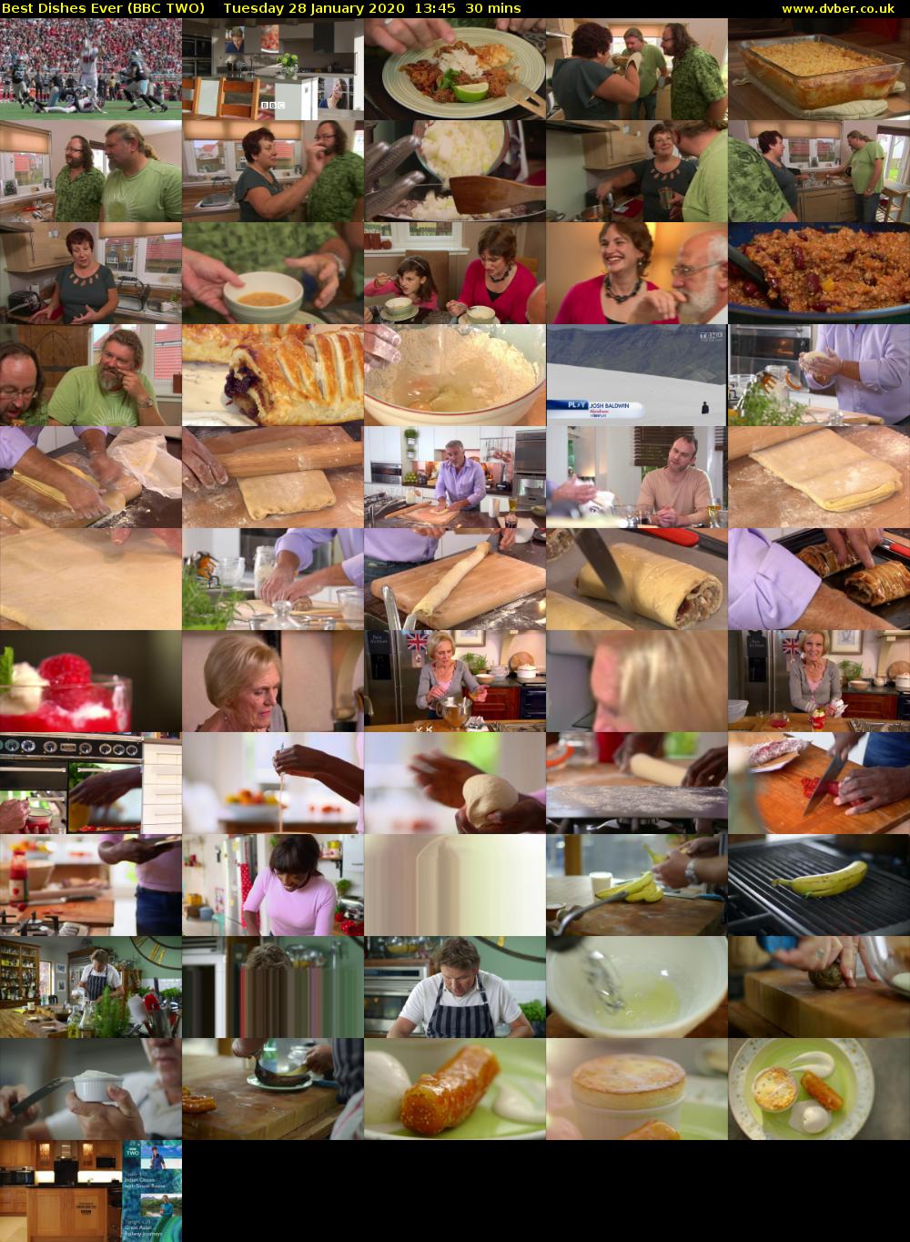 Best Dishes Ever (BBC TWO) Tuesday 28 January 2020 13:45 - 14:15
