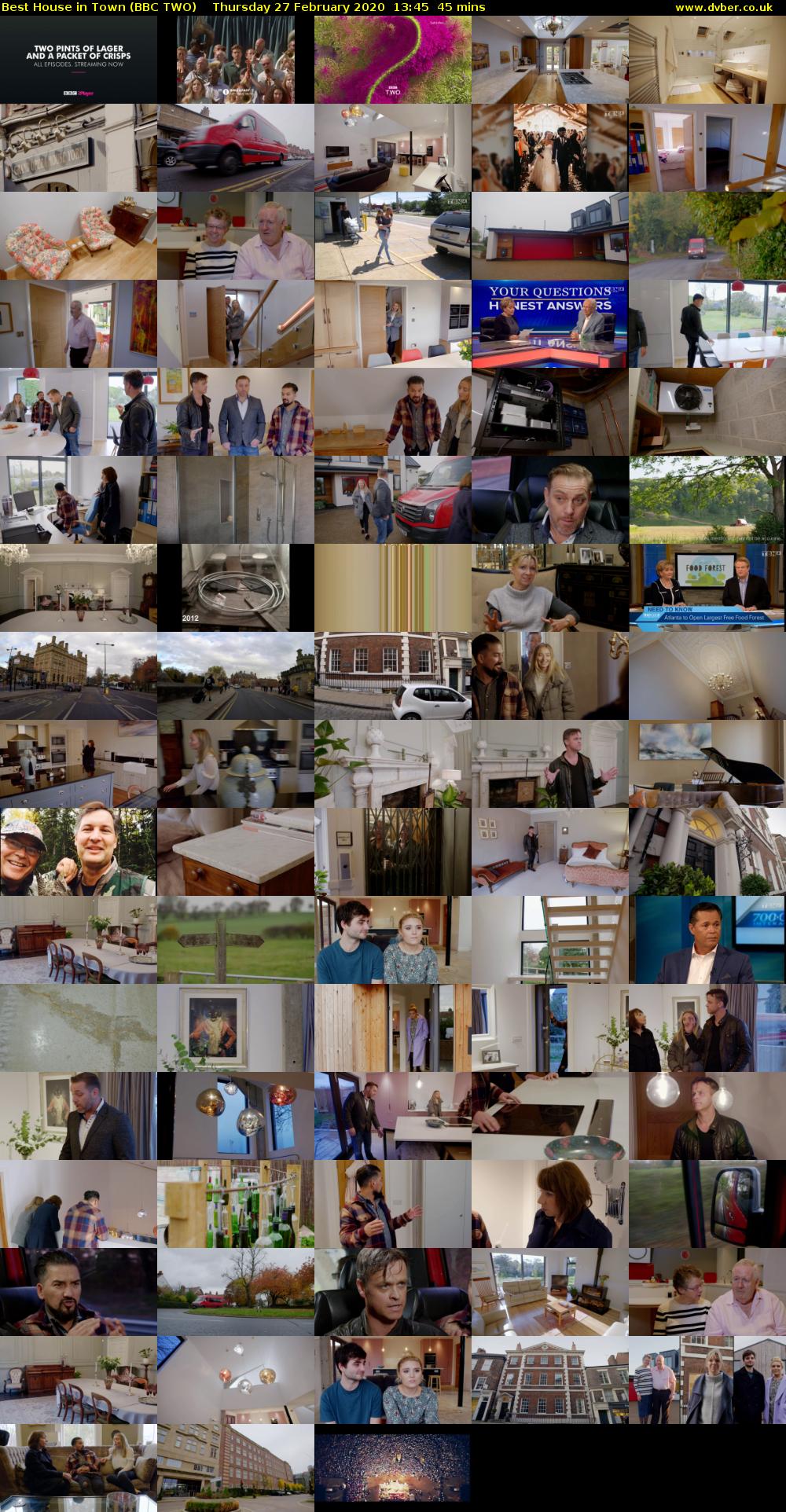 Best House in Town (BBC TWO) Thursday 27 February 2020 13:45 - 14:30