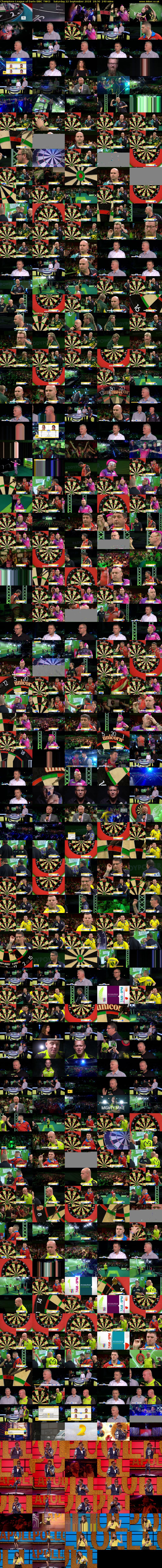 Champions League of Darts (BBC TWO) Saturday 22 September 2018 18:30 - 22:30