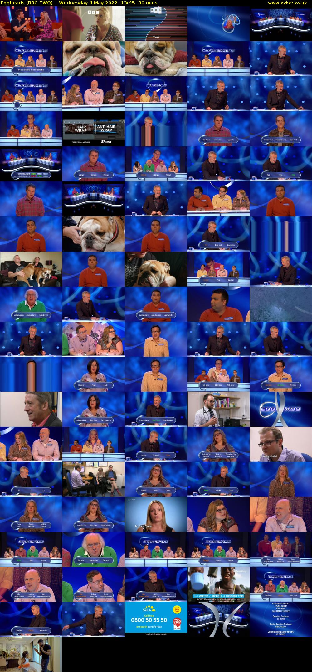 Eggheads (BBC TWO) Wednesday 4 May 2022 13:45 - 14:15