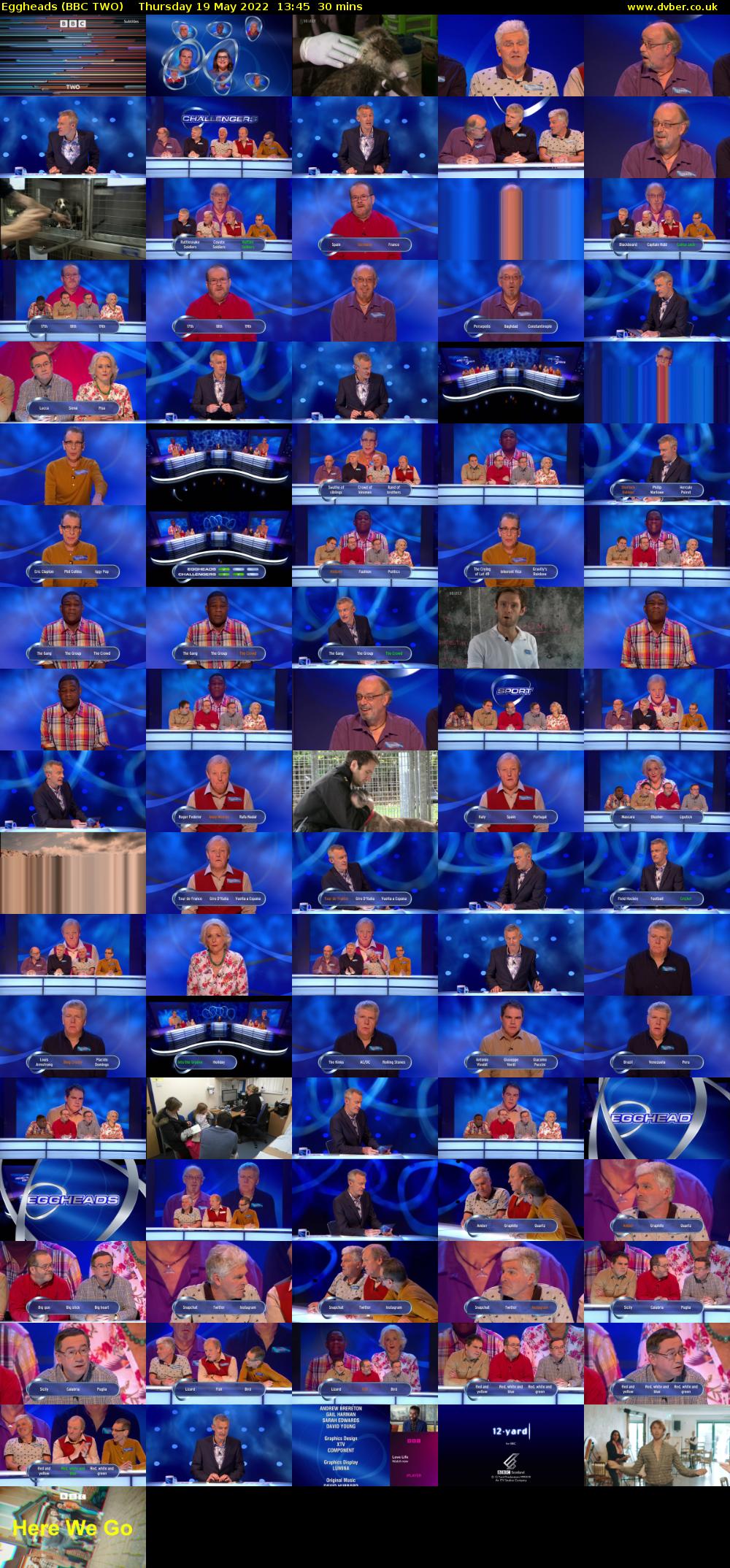 Eggheads (BBC TWO) Thursday 19 May 2022 13:45 - 14:15