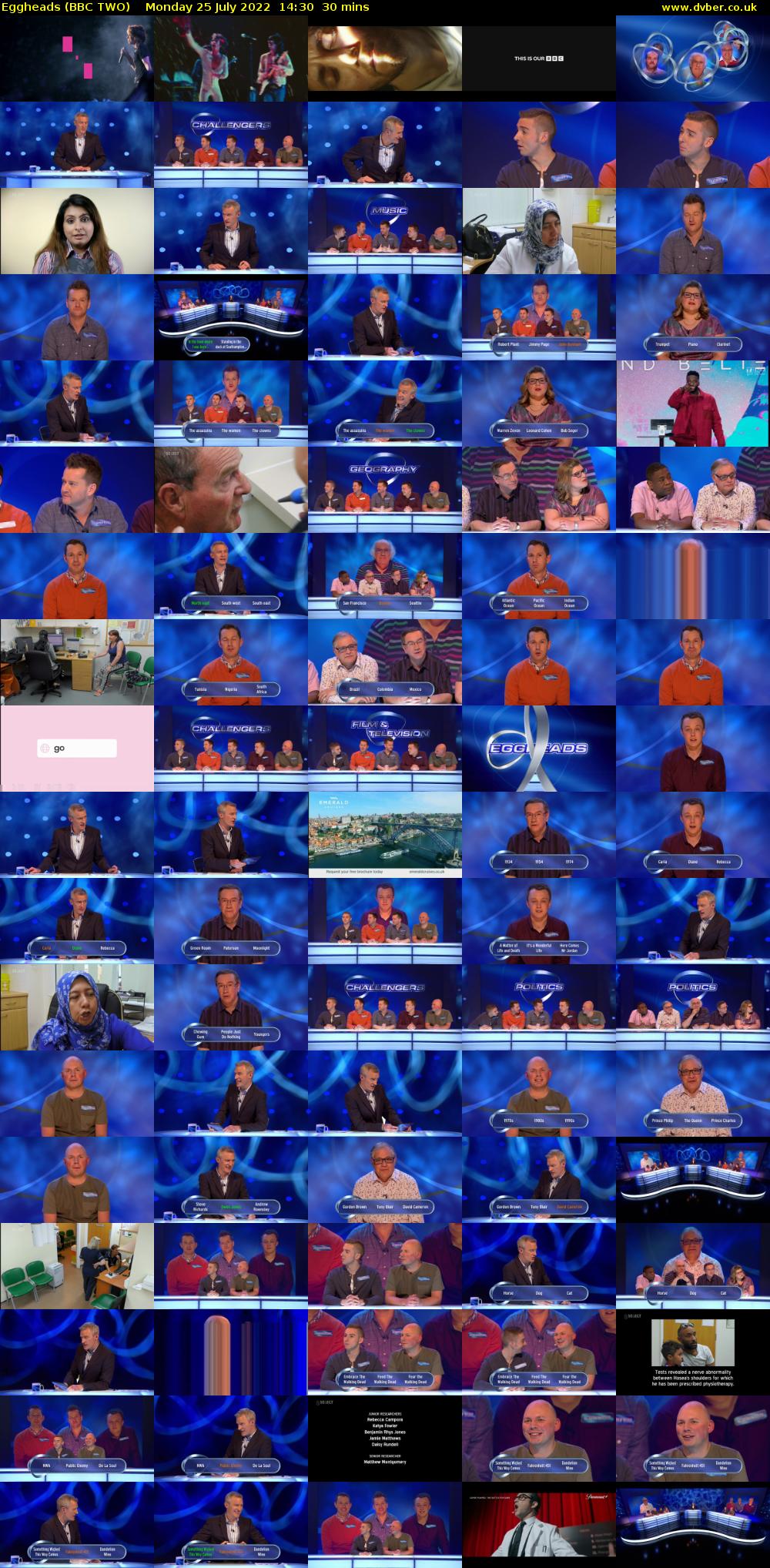 Eggheads (BBC TWO) Monday 25 July 2022 14:30 - 15:00