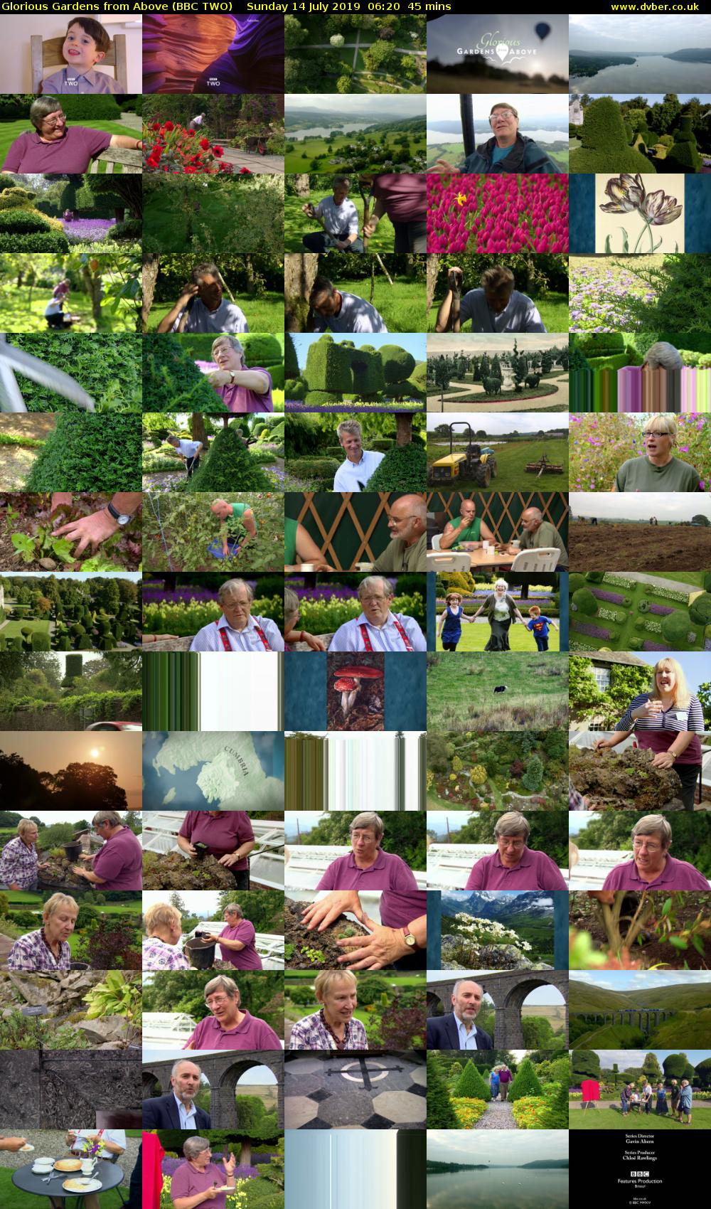 Glorious Gardens from Above (BBC TWO) Sunday 14 July 2019 06:20 - 07:05