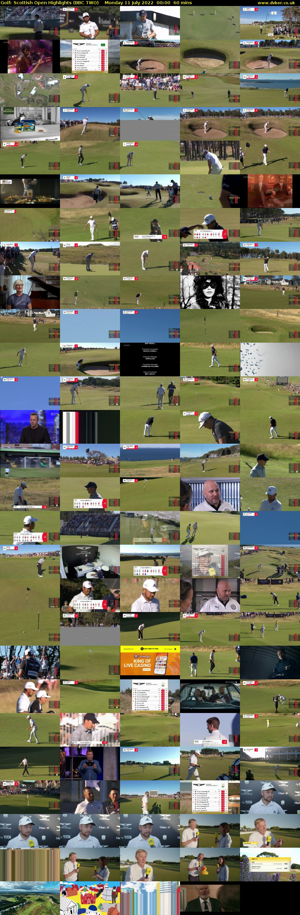 Golf: Scottish Open Highlights (BBC TWO) Monday 11 July 2022 00:00 - 01:00