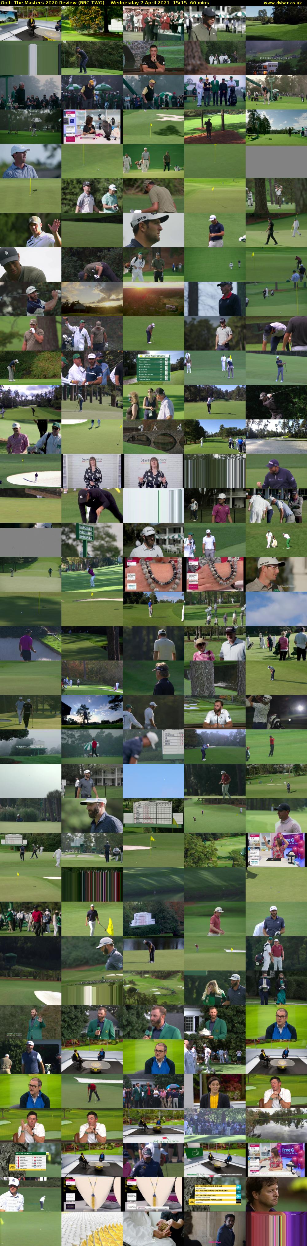 Golf: The Masters 2020 Review (BBC TWO) Wednesday 7 April 2021 15:15 - 16:15