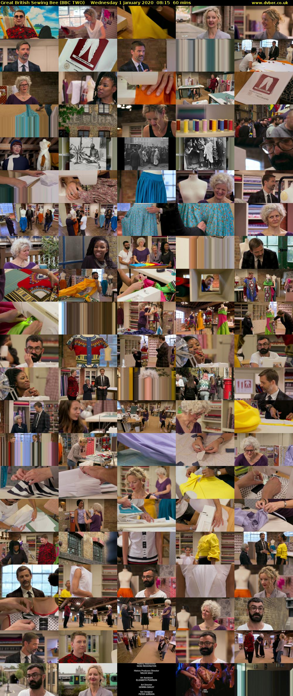 Great British Sewing Bee (BBC TWO) Wednesday 1 January 2020 08:15 - 09:15