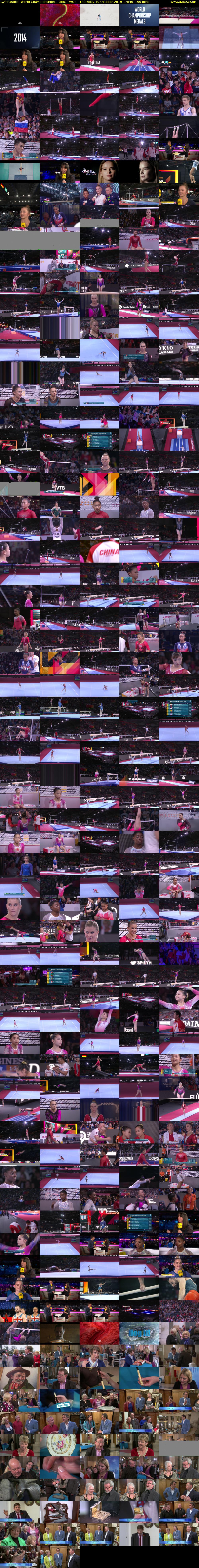 Gymnastics: World Championships... (BBC TWO) Thursday 10 October 2019 14:45 - 18:00
