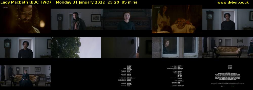 Lady Macbeth (BBC TWO) Monday 31 January 2022 23:20 - 00:45