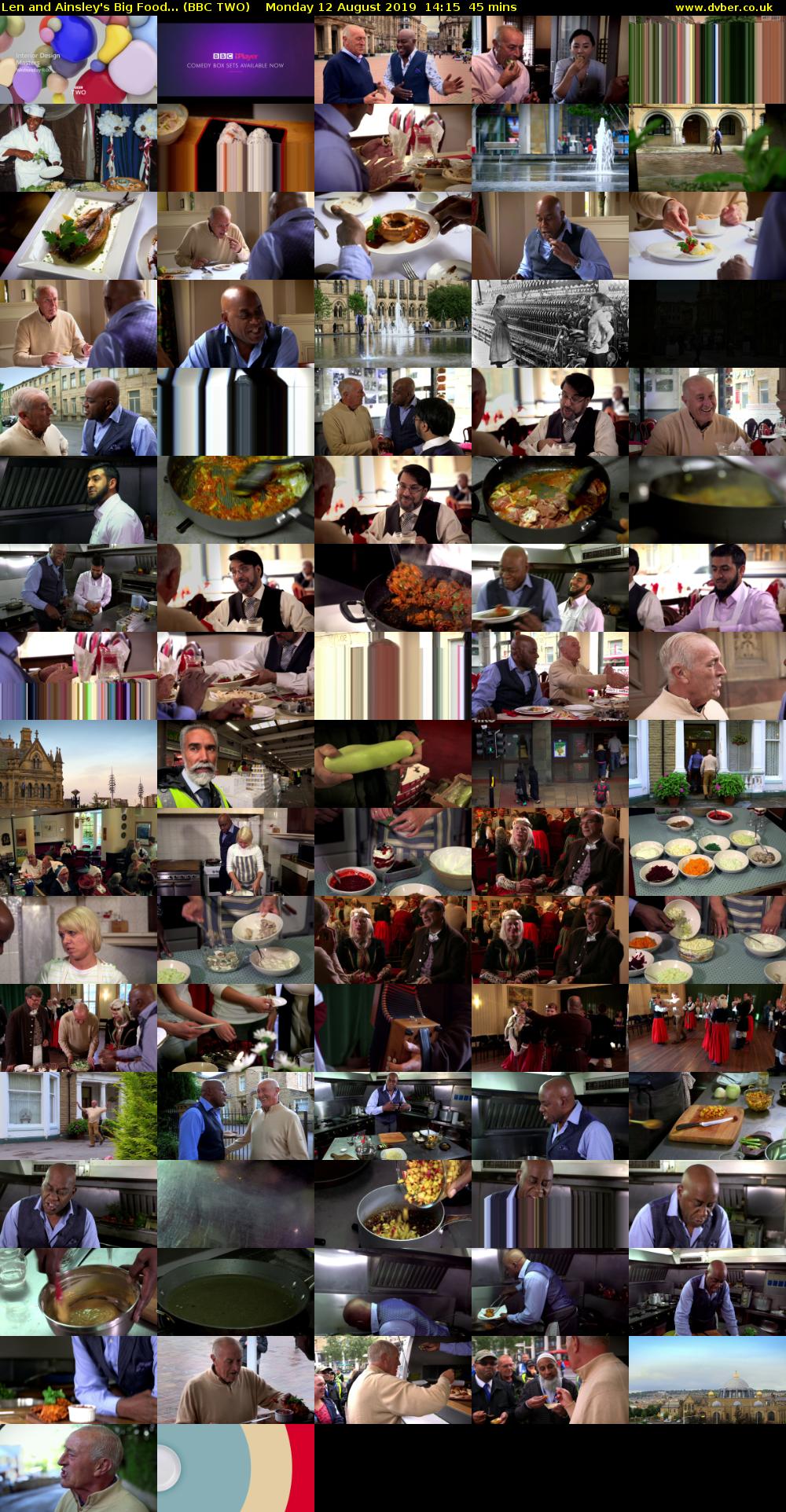 Len and Ainsley's Big Food... (BBC TWO) Monday 12 August 2019 14:15 - 15:00