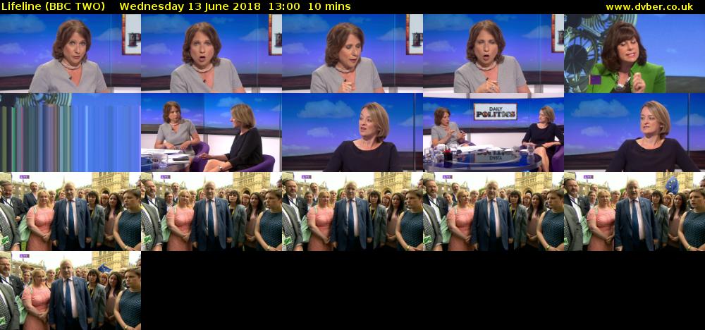 Lifeline (BBC TWO) Wednesday 13 June 2018 13:00 - 13:10