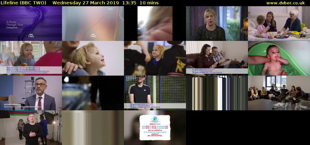 Lifeline (BBC TWO) Wednesday 27 March 2019 13:35 - 13:45