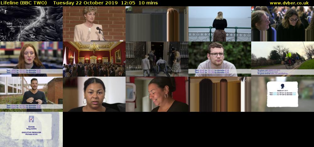 Lifeline (BBC TWO) Tuesday 22 October 2019 12:05 - 12:15