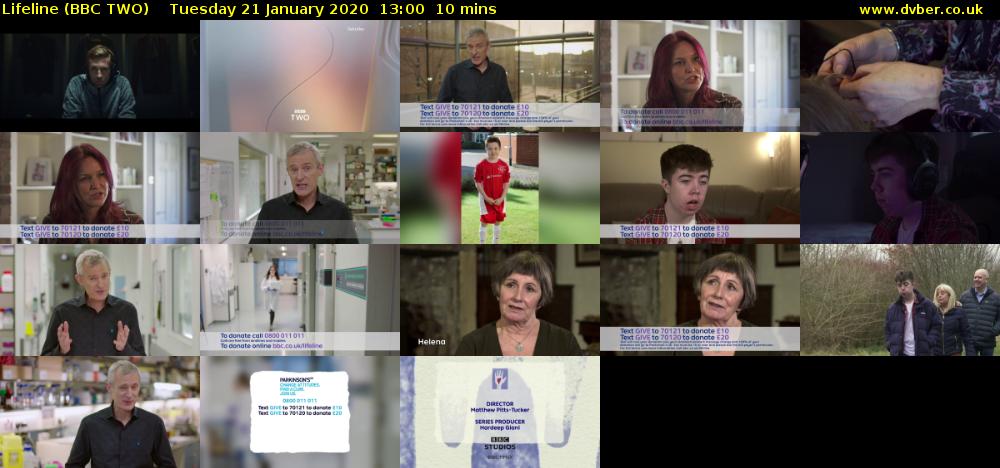 Lifeline (BBC TWO) Tuesday 21 January 2020 13:00 - 13:10