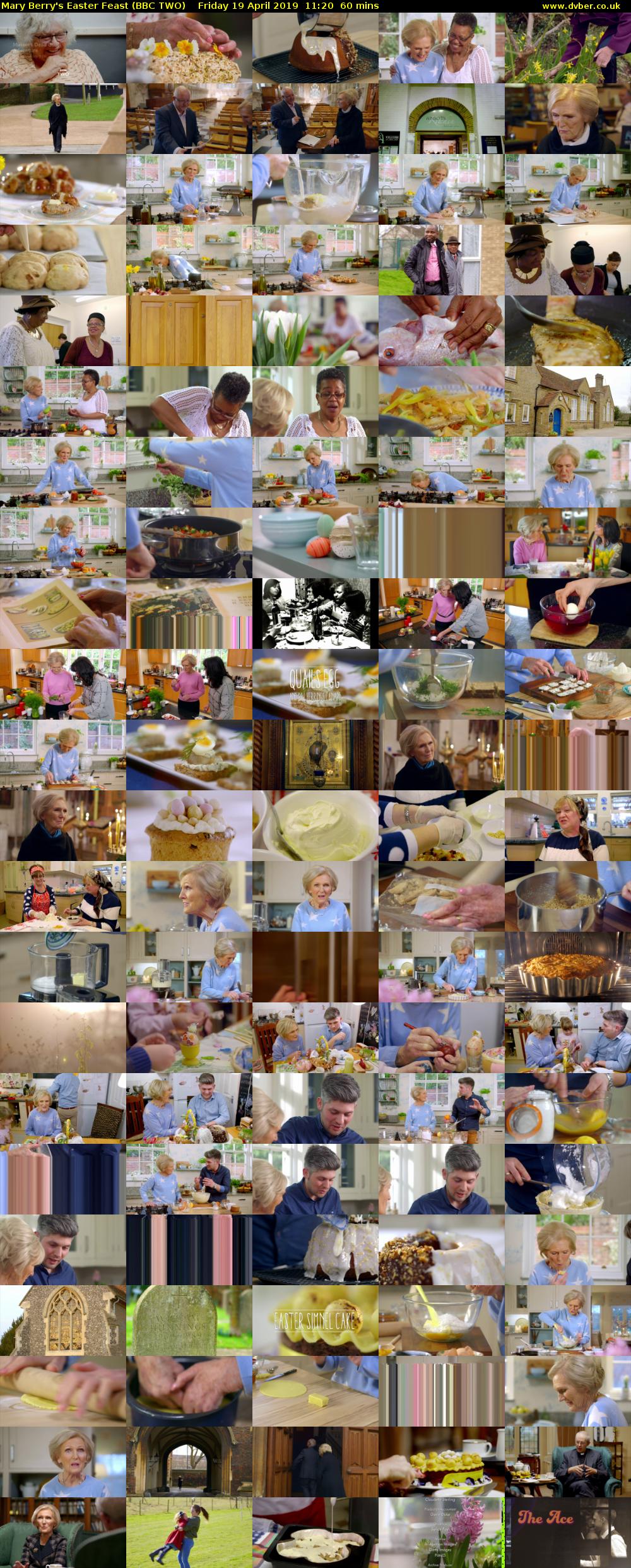 Mary Berry's Easter Feast (BBC TWO) Friday 19 April 2019 11:20 - 12:20