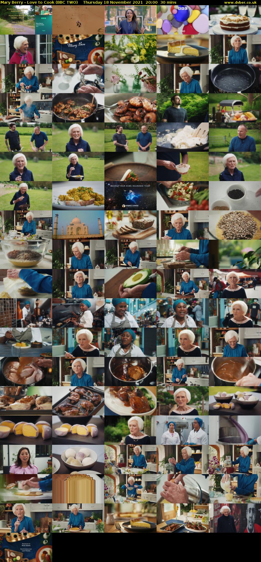 Mary Berry - Love to Cook (BBC TWO) Thursday 18 November 2021 20:00 - 20:30