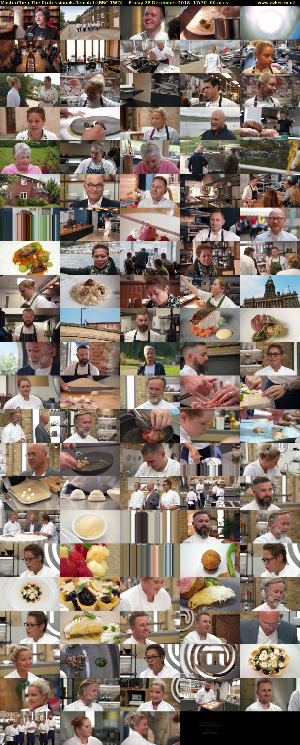 MasterChef: The Professionals Rematch (BBC TWO) Friday 28 December 2018 17:30 - 18:30