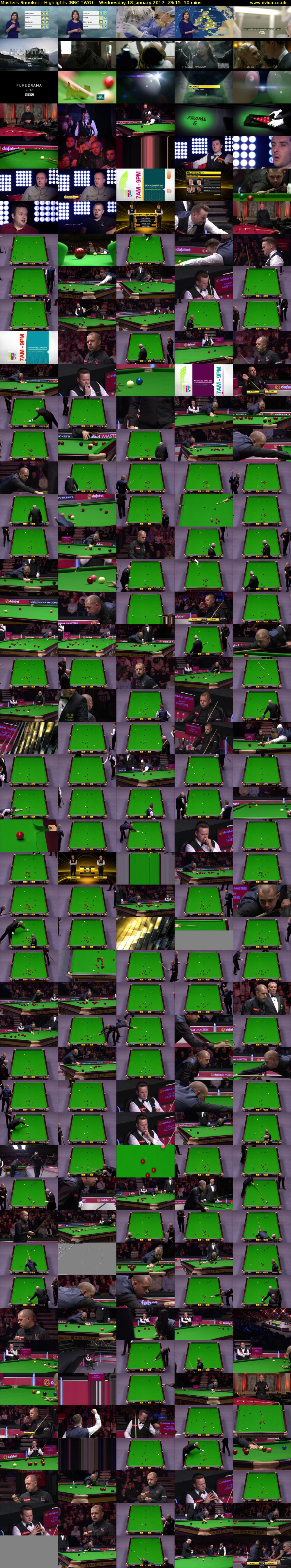 Masters Snooker - Highlights (BBC TWO) Wednesday 18 January 2017 23:15 - 00:05