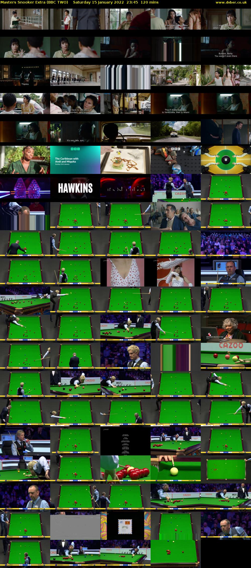 Masters Snooker Extra (BBC TWO) Saturday 15 January 2022 23:45 - 01:45