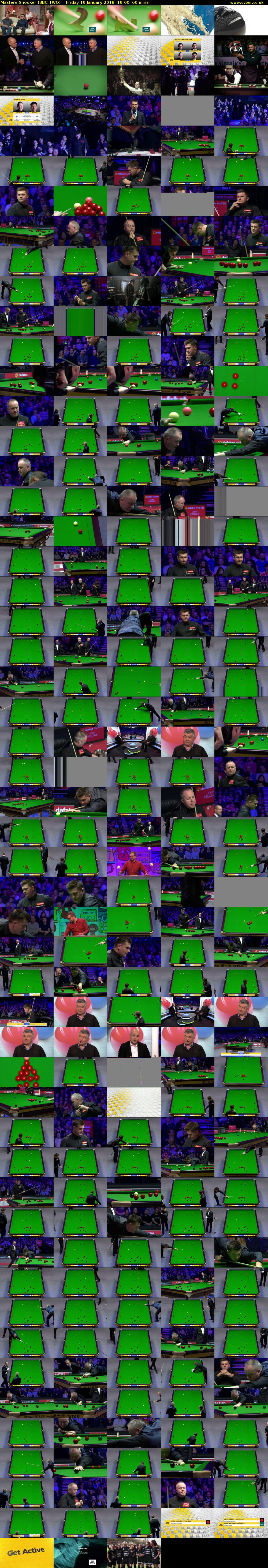 Masters Snooker (BBC TWO) Friday 19 January 2018 19:00 - 20:00