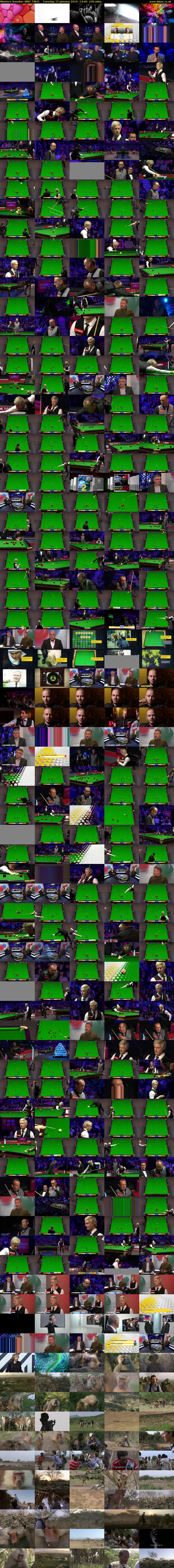 Masters Snooker (BBC TWO) Tuesday 15 January 2019 13:00 - 17:00