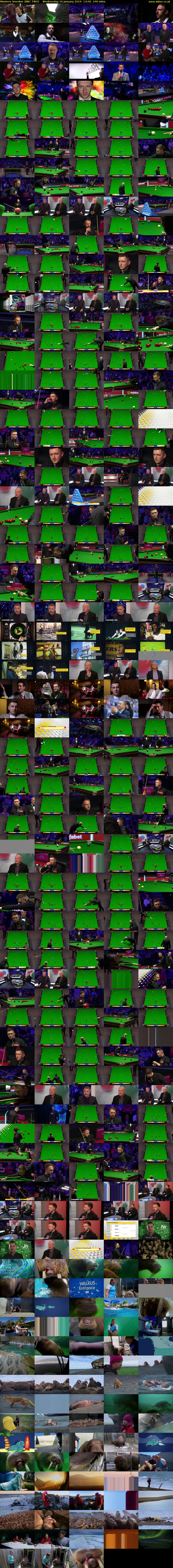 Masters Snooker (BBC TWO) Wednesday 16 January 2019 13:00 - 17:00