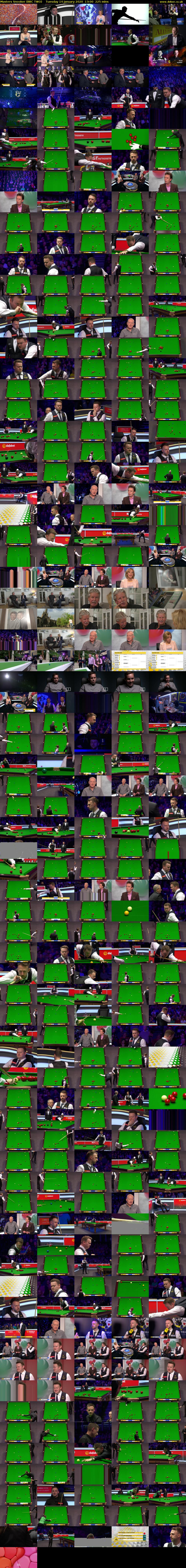 Masters Snooker (BBC TWO) Tuesday 14 January 2020 13:00 - 16:45