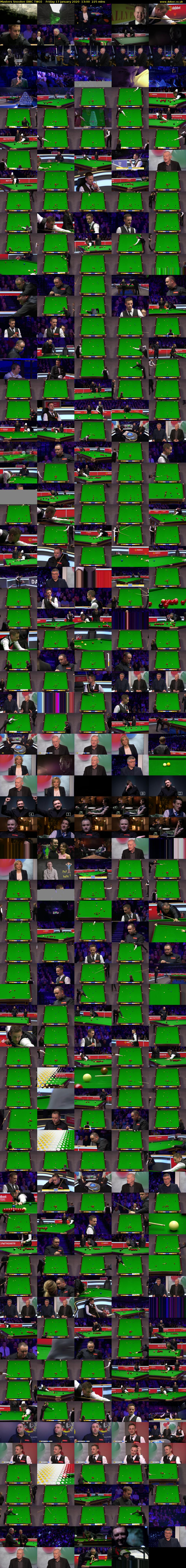 Masters Snooker (BBC TWO) Friday 17 January 2020 13:00 - 16:45