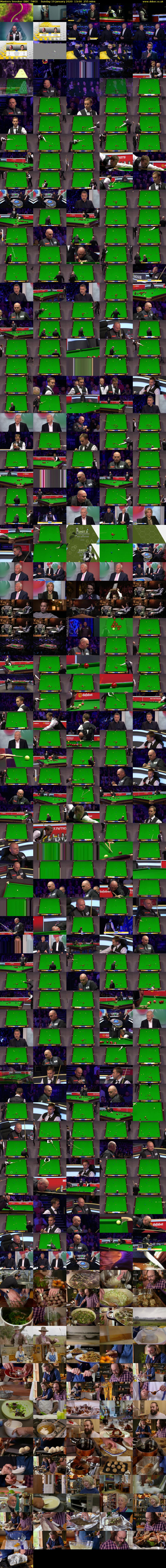 Masters Snooker (BBC TWO) Sunday 19 January 2020 13:00 - 17:15