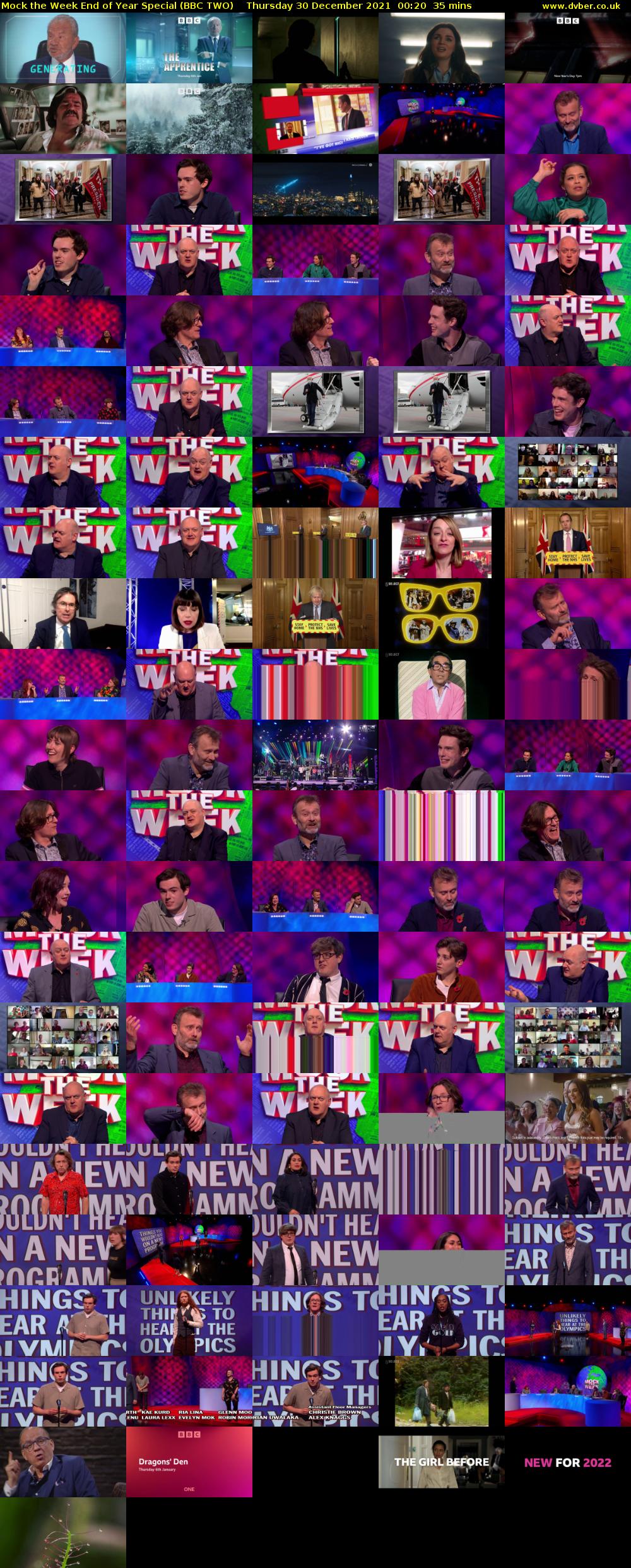 Mock the Week End of Year Special (BBC TWO) Thursday 30 December 2021 00:20 - 00:55
