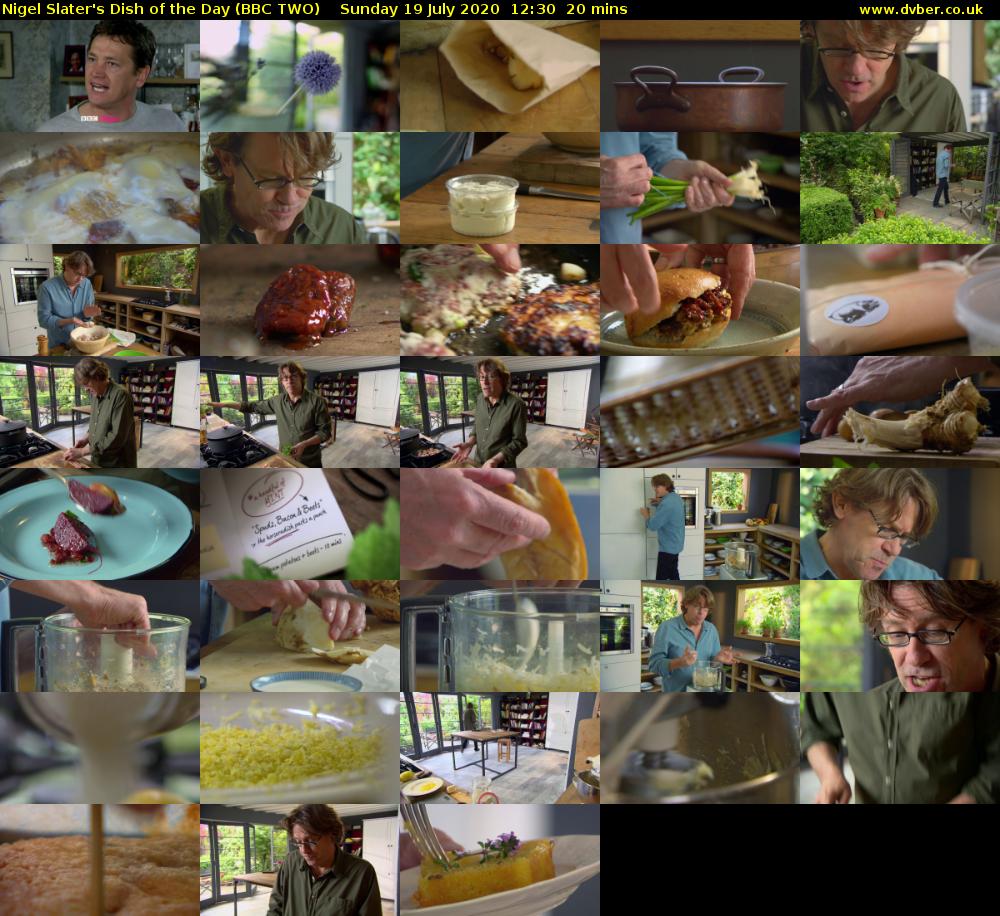 Nigel Slater's Dish of the Day (BBC TWO) Sunday 19 July 2020 12:30 - 12:50