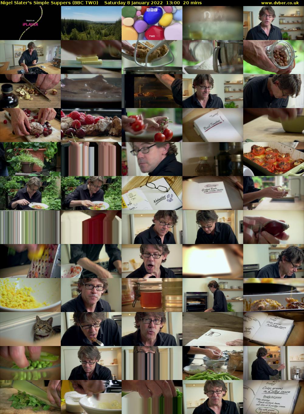 Nigel Slater's Simple Suppers (BBC TWO) Saturday 8 January 2022 13:00 - 13:20