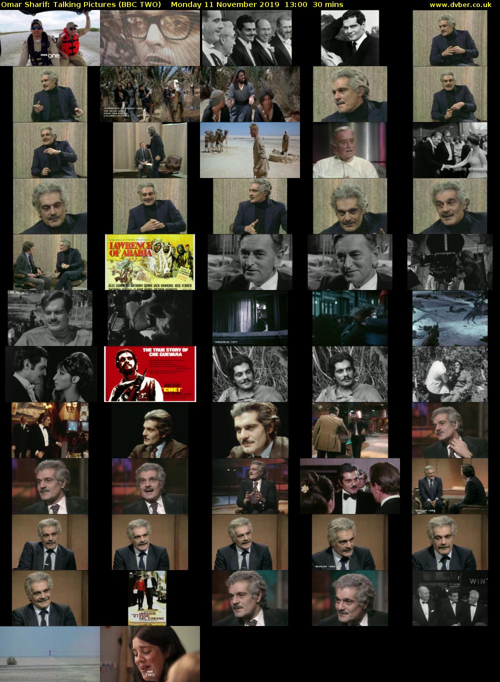 Omar Sharif: Talking Pictures (BBC TWO) Monday 11 November 2019 13:00 - 13:30