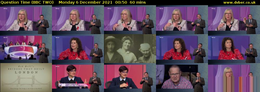 Question Time (BBC TWO) Monday 6 December 2021 00:50 - 01:50