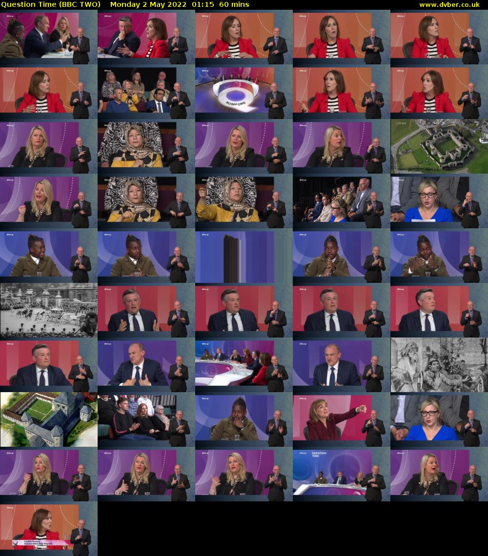 Question Time (BBC TWO) Monday 2 May 2022 01:15 - 02:15